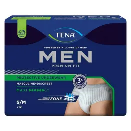 TENA® MEN PREMIUM FIT Bukser Maxi S/M for inkontinens, 12 stk