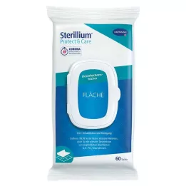 STERILLIUM Protect & Pleieoverflatedesinfeksjonsservietter, 60 stk