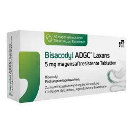 Bisacodyl ADGC® Laxans 5 mg gastro-resistente tabletter, 40 stk