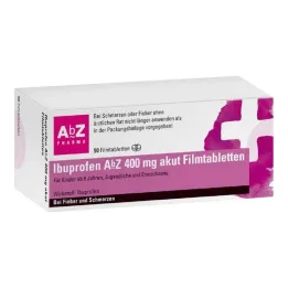 Ibuprofen AbZ 400 mg akutte filmdrasjerte tabletter, 50 stk