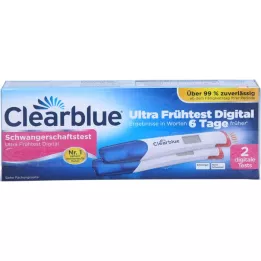 CLEARBLUE Graviditet Ultra tidlig test digital, 2 stk