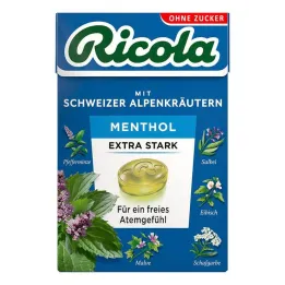 Ricola uten sukkerboks mentol ekstra sterke søtsaker, 50 g
