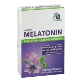 Melatonin + pasjonsblomst + valeriankapsler, 60 stk