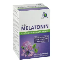 Melatonin + pasjonsblomst + valeriankapsler, 120 stk