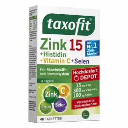 Taxofit sink + histidin + selen depottabletter, 40 tabletter