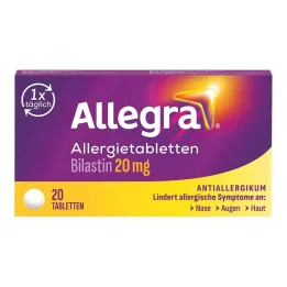 Allegra allergitabletter 20 mg tabletter, 20 stk