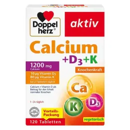 Doppelherz Calcium + D3 + K tabletter, 120 stk