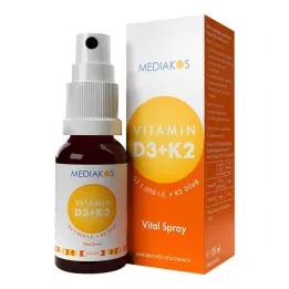 Vitamin D3 + K2 1000 IE 20 µg Mediakos Vital Spray, 20 ml