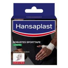 Hansaplast robust sportstape 2,5 cmx10 m hvit, 1 stk