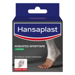 Hansaplast robust sportstape 3,8 cmx10 m hvit, 1 stk