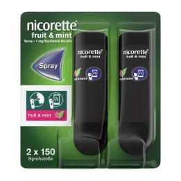 Nicorette Frukt & Myntespray 1 mg / spray Nfc, 2 stk