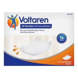 Voltaren 24 timers smerteplaster med diklofenak, 5 stk