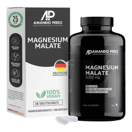 Magnesium Malate 3000 mg veganske tabletter, 180 stk