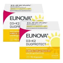 Eunova Duoprotect D3 + K2 4000 I.U. / 80 µg kapsler, 2x90 stk