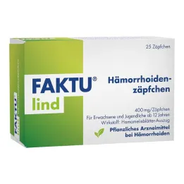 FAKTU Lind hemorroidestikkpiller med trollhassel, 25 stk