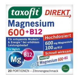 TAXOFIT Magnesium 600+B12 direkte granulat, 20 stk