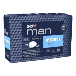 Seni® Man inkontinenspute normal nivå 2, 15 stk