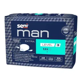 Seni® Man inkontinenspute ekstra nivå 3, 15 stk