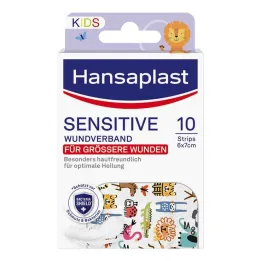 Hansaplast Kids gipsstrimler sensitive 6x7 cm, 10 stk