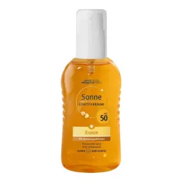 Solbeskyttelse &amp; tan pumpe spray bronse LSF 50, 200 ml