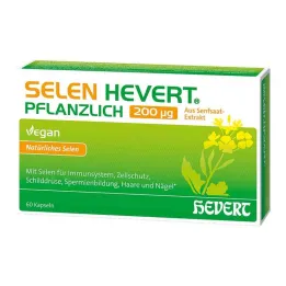 Selen Hevert plantebaserte 200 µg kapsler, 60 stykker