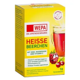 Wepa varme bær + vitamin C + sink + magnesiumpulver, 10X10 g
