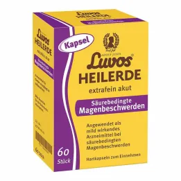 Luvos healing clay ekstra fine akutte syrerelaterte mageproblemer kapsler, 60 stk