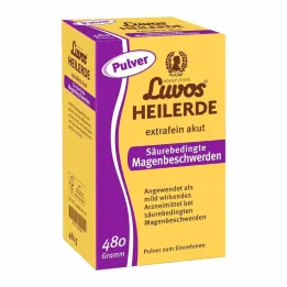 Luvos healing clay ekstra fine akutte syrerelaterte mageproblemer, 480 g