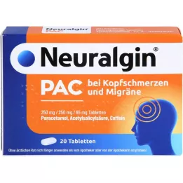 NEURALGIN PAC for hodepine og migrene tablett, 20 stk