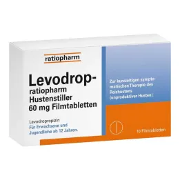 Levodrop-ratiopharm hostedempende 60 mg filmdrasjerte tabletter, 10 stk