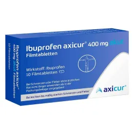Ibuprofen axicur® 400 mg akutte filmdrasjerte tabletter, 10 stk