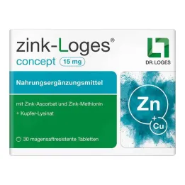Zinc-Loges konsept 15 mg gastroresistente tabletter, 30 stk