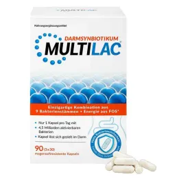 Multilac Synbiotic gastro-resistente kapsler, 3x30 stk