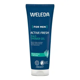 Weleda for Men Active Fresh 3in1 dusjgelé, 200 ml