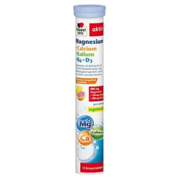 Doppelherz Magnesium + Kalsium + Kalium Brusetabletter, 15 tabletter