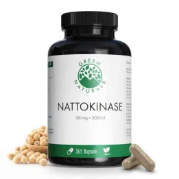 Green Naturals Nattokinase 100 mg kapsler vegansk (365 stykker)