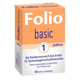 Folio 1 basis jodfrie filmdrasjerte tabletter, 90 stk