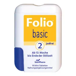 Folio 2 basiske jodfrie filmdrasjerte tabletter, 90 stk