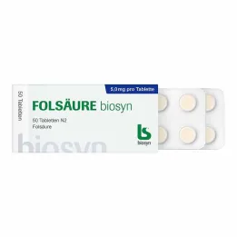 Folsyre Biosyn tabletter, 50 stk