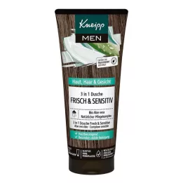 KNEIPP MEN 3-i-1 dusj frisk & sensitiv, 200 ml