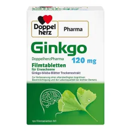 Ginkgo DoppelherzPharma 120 mg filmdrasjerte tabletter, 120 stk