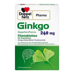 Ginkgo DoppelherzPharma 240 mg filmdrasjerte tabletter, 30 stk