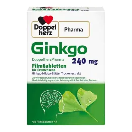 Ginkgo DoppelherzPharma 240 mg filmdrasjerte tabletter, 120 stk