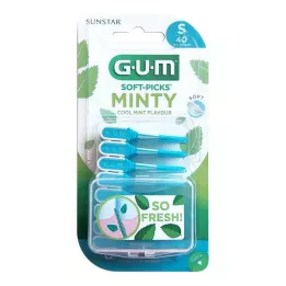 GUM SOFT-PICKS MINTY liten, 40 stk