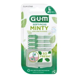 GUM Myke plukker Minty large, 40 stk