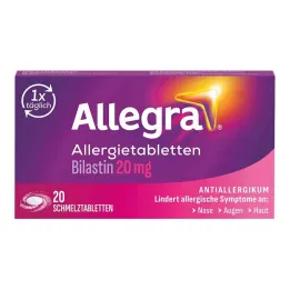 Allegra allergitabletter 20 mg smeltetabletter, 20 stk