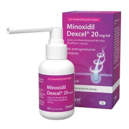 Minoxidil Dexcel 20 mg / ml spray for bruk i hodebunnen, 60 ml
