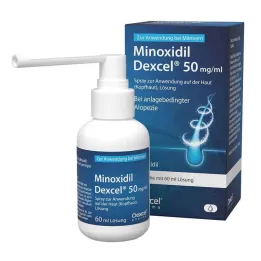 Minoxidil Dexcel 50 mg / ml spray for bruk i hodebunnen, 60 ml
