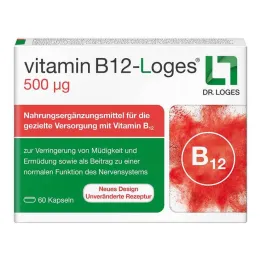 Vitamin B12-Loges 500 µg kapsler, 60 stk