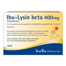 Ibu-Lysine beta 400 mg filmdrasjerte tabletter, 50 stk